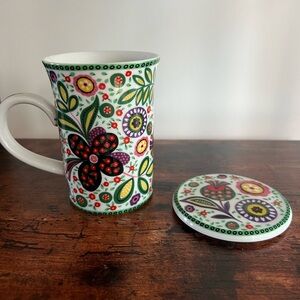 Floral Vera Bradley Mug with Lid